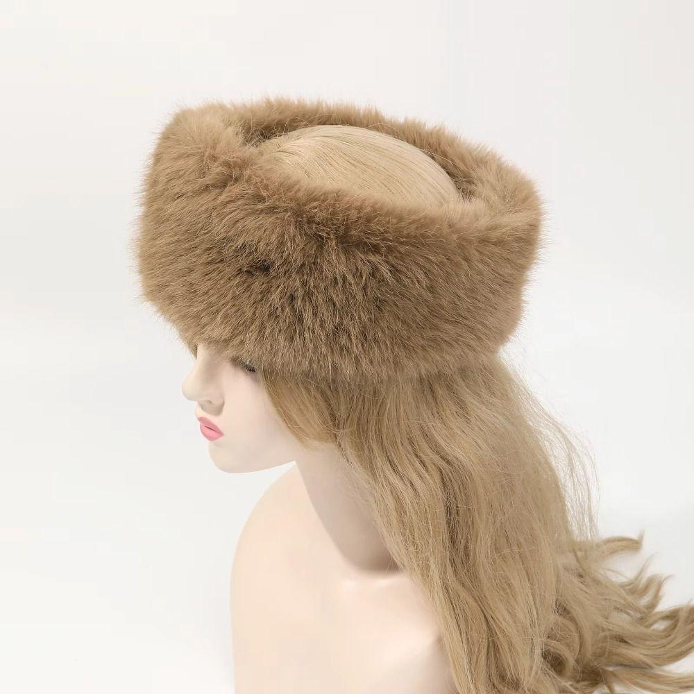Coldproof Plush Faux Fur Headband Soft Fluffy Elastic Hair Bands Lady Warm Empty Hat  Skiing