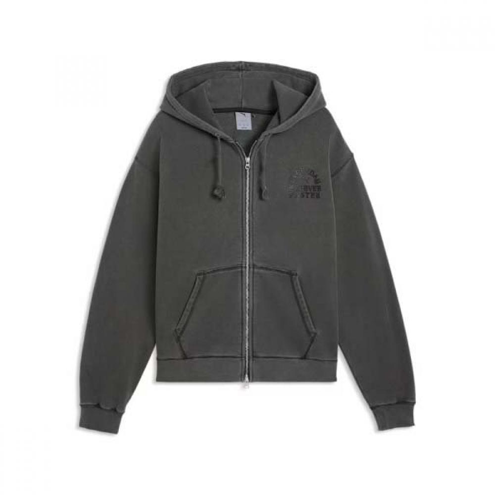 Puma Now Men Court Full Zip Hood Jacket 634744 31 31 Dark Gray/L(105)