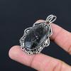 Daughters Day Sale Black Fossil Coral Stone Bezel New Pendant Jewelry 925 Silver