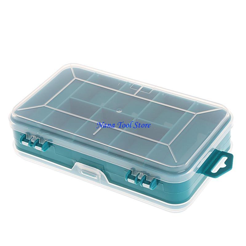 31GJ Tool Box Transparent Double-Side Multifunctional Storage Tool for Case Plastic f зелёный