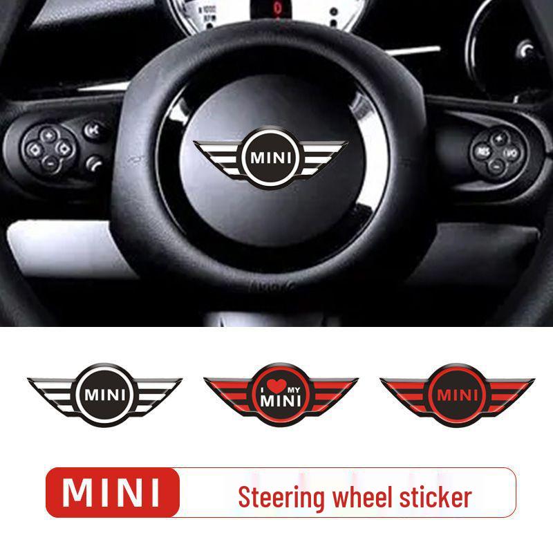 BMW MINI Cooper Interior Steering Wheel Logo Customization Sticker