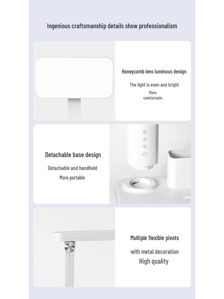 Rechargeable & Plug-in Desk Lamp for Students with Voice Control & Digital Display, Eye Protection, AA Certified, Special Gift Edition.