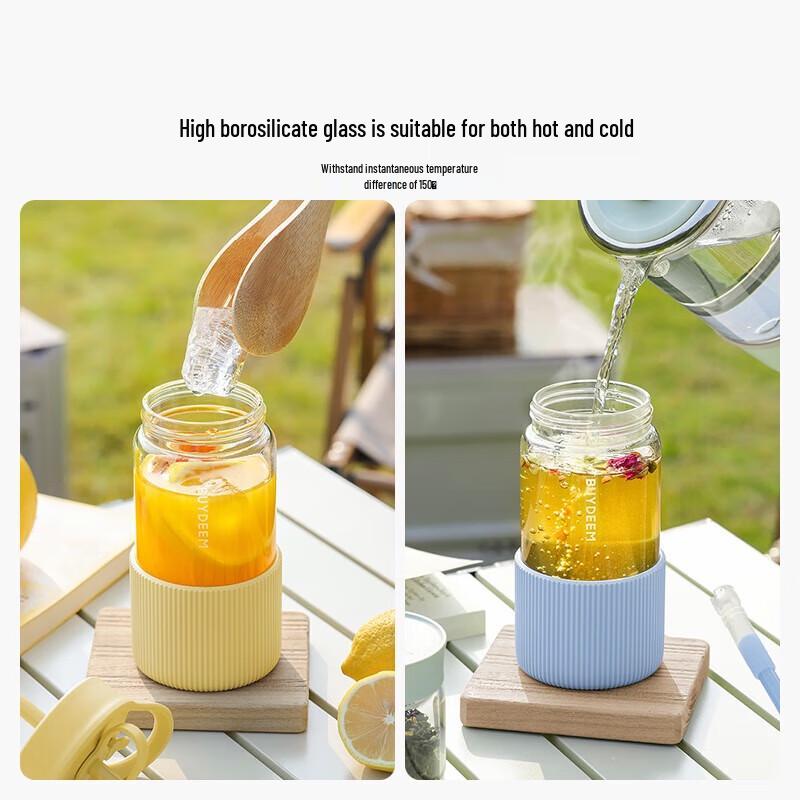 Buydeem Portable Glass Travel Mug