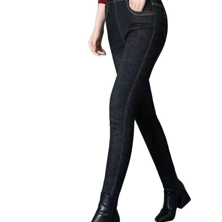 Fleece-Lined High-Waisted Skinny Jeans for Women - 2025 Elastic Slim-Fit Pencil Pants