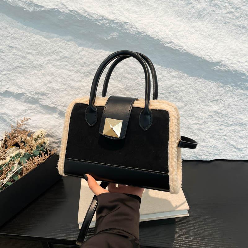 Urban Minimalist Trendy Contrast Color Womens Small Square Crossbody Bag For Fashion