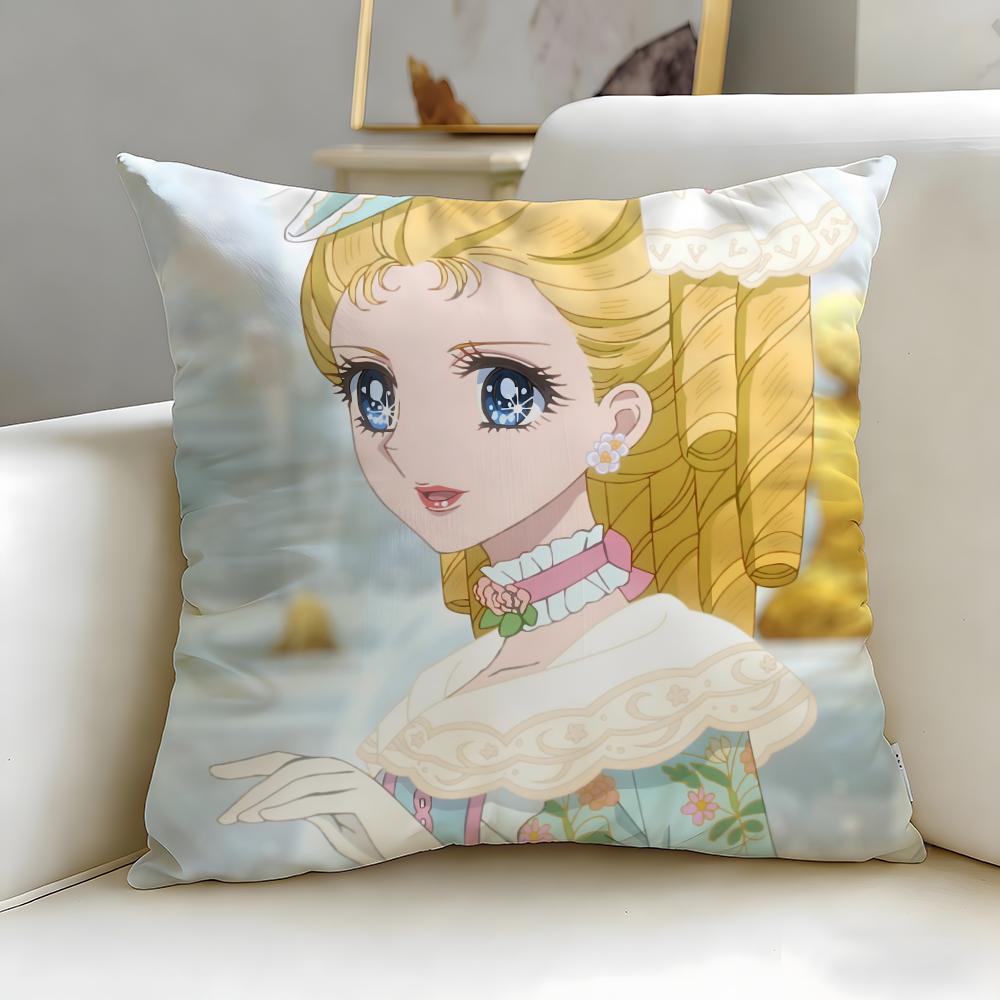 anime The Rose of Cushion Cover Soft EasyWash Pillow Case Versatile for Couch Bed Travel and Office