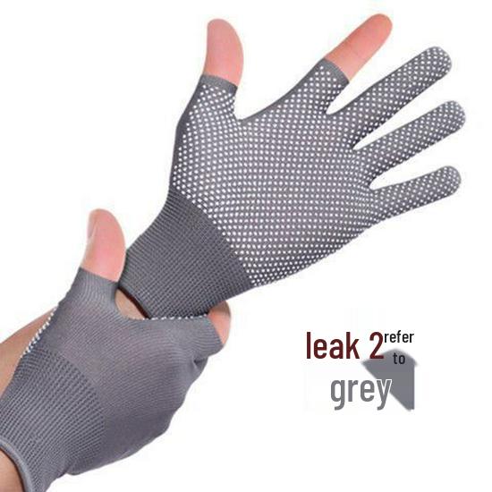 

Unisex Non-Slip Sun Protection Gloves for Driving, Fishing, and Work - Two-Finger Exposed Design