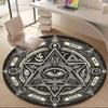 1PC Mystic Symbols Office Round Area Rug, Mat Suitable For Office, Under Office Chairs Bedroom Living Room Home Decor, Room Deco