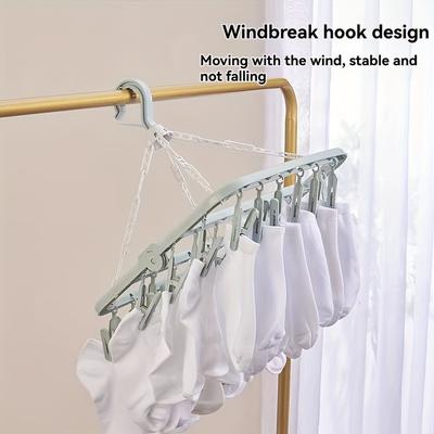Multi - Clip Hanger for Household Use, Suitable for Hanging Socks, Clothes. Hangers for Dormitory, Clothes Clips
