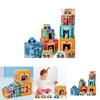 Wooden Stacking Toy Set For Early Education And Logic Development With Traffic Scene For Kids