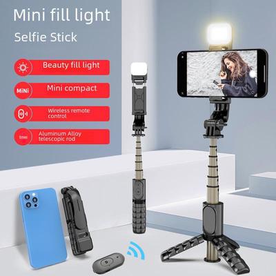 Mini-Bluetooth-Selfie-Stick-Stativ mit LED-Fülllicht