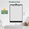 2 Pack Black Clipboard with Pen Holder, 8.5 x 11 Plastic Clip Boards with Black Low Profile Clip, Letter Size for Classroom, Teacher, Students,
