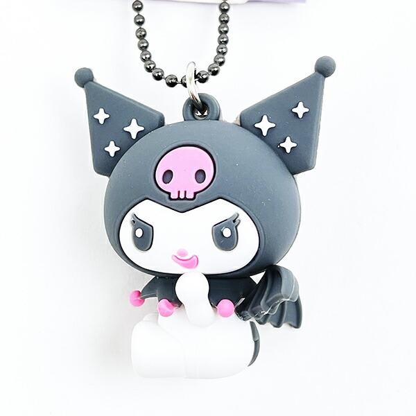 Sanrio Kuromi Black Angel Series PVC Mascot Keychain