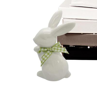 Keramické figurky velikonočního zajíčka Porcelánová sváteční králičí dekorace Socha Velikonočního zajíčka Stolní ozdoba na jídelní stůl