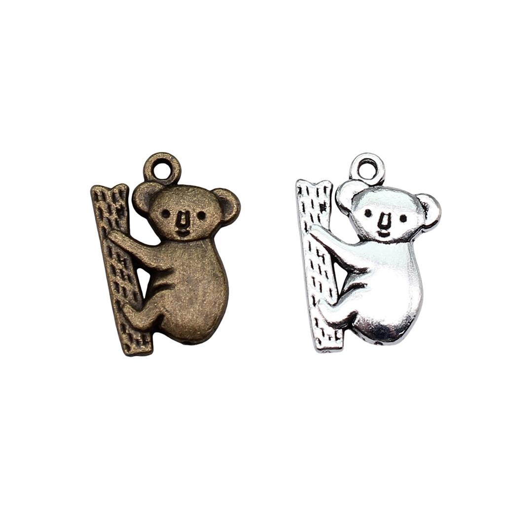 Bear Pendants Metal Animal Charms Panda For DIY Bracelet Necklace Earrings Accessories