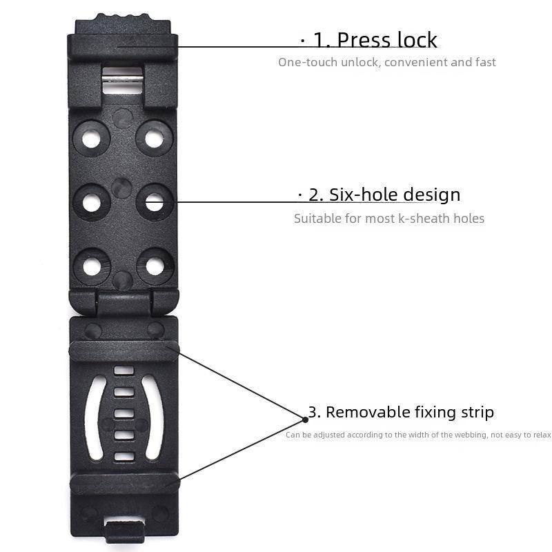 Outdoor Multi-Function Tactical Knife Sheath with Waist and Backpack Clip