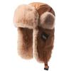 Unisex Vintage Leather Aviator Hat Winter Warm Fleece Lined Ear Protection Cap Motorcycle Riding Outdoor