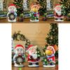 Christmas Resin Santa Snowman Elk Music Box Led Lighted Figurine For Festive Decor Gift