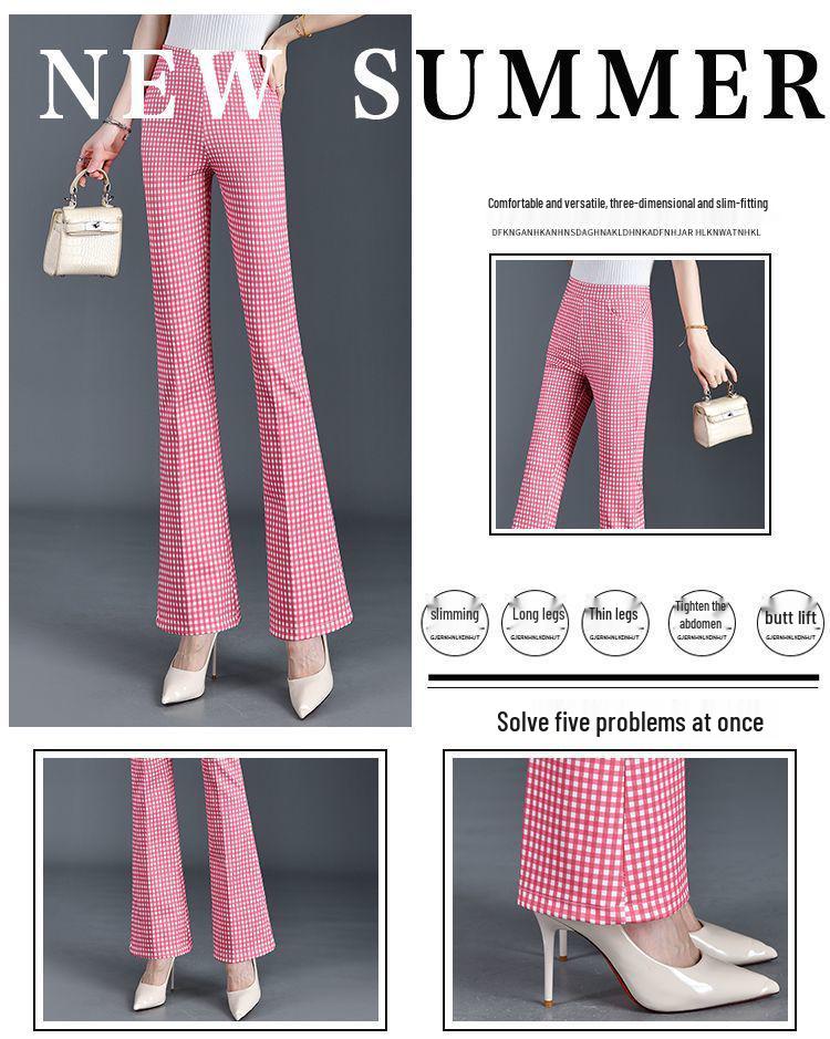 Karotten-Micro-Flare-Hose - Sommer-Mode 2025, Schlankmachend & Figurschmeichelnd, Vielseitig, Elastische Damen-Lange Hose