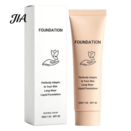 Long-Lasting Foundation 30G Color Changing Liquid Foundation, SPF 50 Natural Deep Tone Sunscreen Lightweight Makeup Concealer for All Skin Types