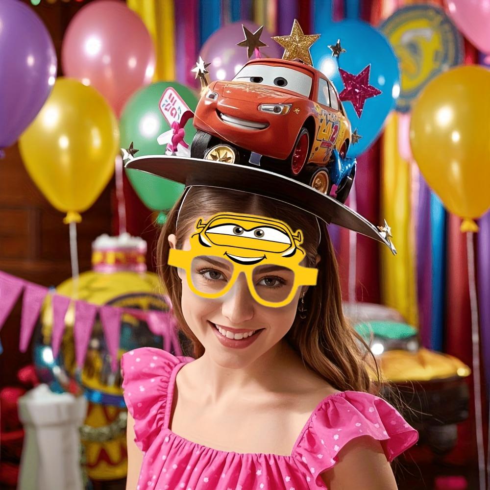 12pz Decorazioni Festa di Compleanno a Tema Disney Saetta McQueen Occhiali di Carta Occhiali Stile Festa Auto Articoli per Feste