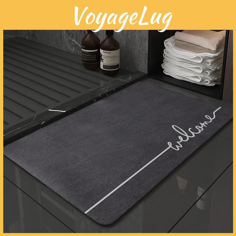 Diatom Mud Bathroom Floor Mat With Non Slip Texture And Water Wicking For Home Safety