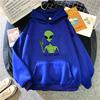New Green Alien Sweatshirts Girls Winter Fashion Funny Tops Moletom Cute Cartoon Streetwear Women Hoodie Pullover Loose