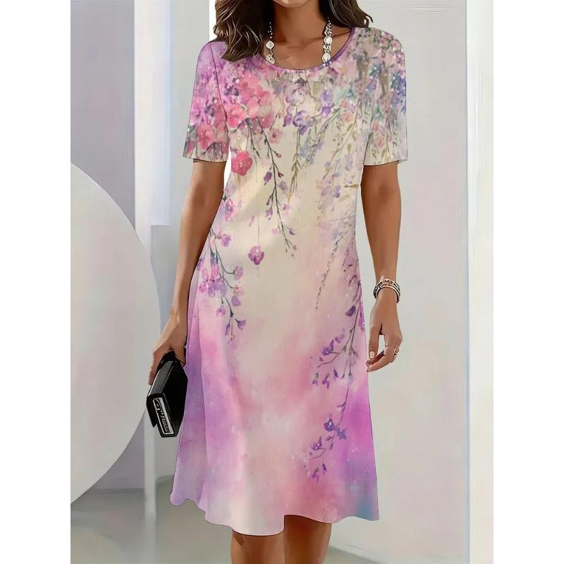 Stylish Simple Women's Dress Loose Versatile Casual Dresses