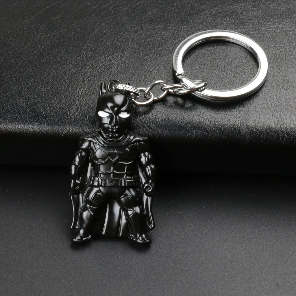 New Avengers Cartoon Spider Man Iron Man Metal Keychain Doll Keyring Bags Accessories Car Key Chain Kids Birthday Gift