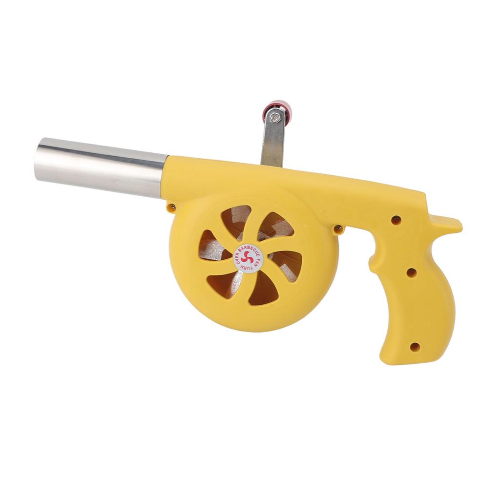 Handkurbel-Grillventilator, erhöht die Feuerkraft, tragbarer Grillluftventilator für Grillen im Freien