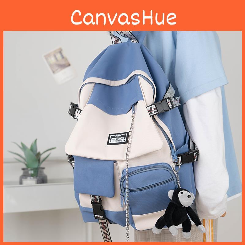 Large Capacity Ins Cool School Bag For Junior High School Boys Workwear Style Backpack For Girls Japanese Style