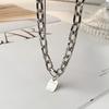 Sweet and cool Spice square brand double-layer chain light luxury niche necklace female summer design feeling cool and does not fade advanced sense
