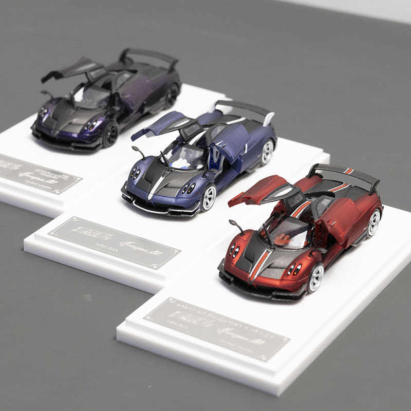 Car Demon King 1:64 Hua Ya BC Gull-wing Door Openable Pagani Alloy Model Limited To Singapore