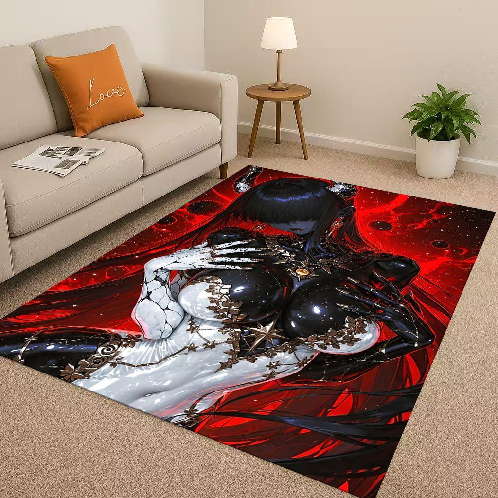 2026 New Gothic Dark Sexy Girls Cartoon Anime Characters Living Room Non-Slip Area Rug Carpet for Bedroom Playroom Sofa,Doormat