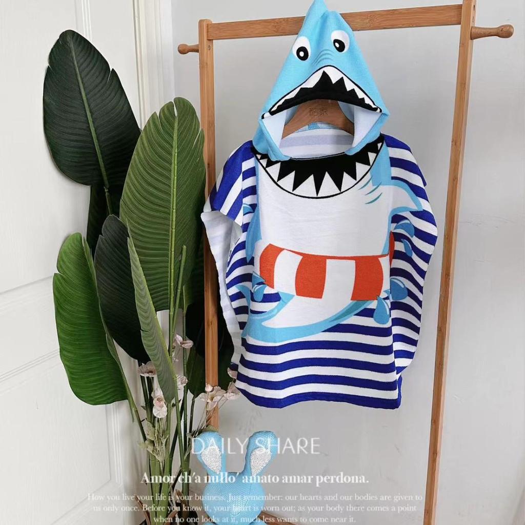 Children's Microfiber Hooded Bath Towel Cloak - Quick-Dry & Absorbent