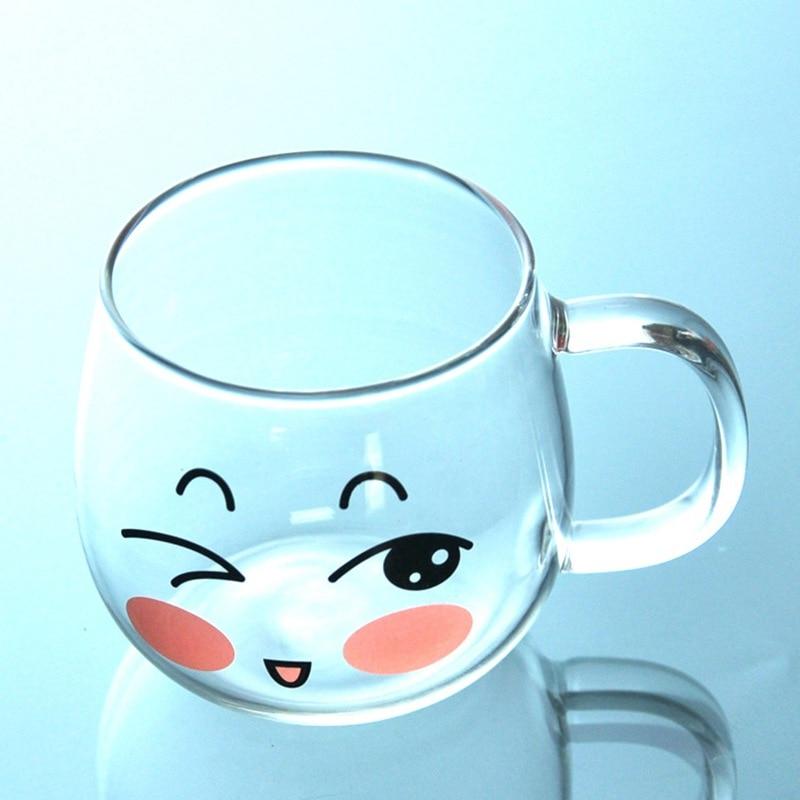 Coffee Mug Lightweight Clear for Breakfast Tea Milk Beverage with Handle