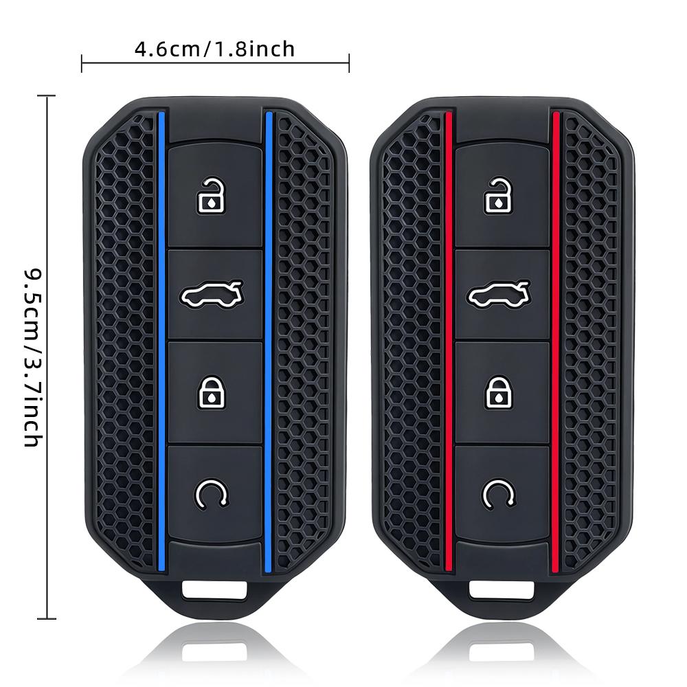 Silicone Auto Key Fob Cover Case Fit For Chery Auto Jaecoo J5 J7 Protective Key Fob Housing Bag Key Ring Housing Mount Auto Auto Accessories