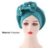 Shiny Lady African Headtie Skin-friendly Rhinestone Knot African Headwrap for Daily Life