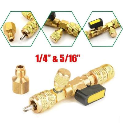 A/C Line Repair Valve Core Remover 5/16" Port 1/4" Port Valve Core Installer Air Conditioning System Universal HVAC Repair Tools