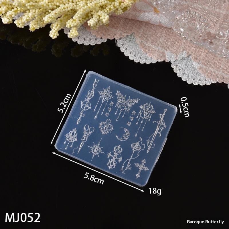 1 Piece Kawaii Butterfly Wing Silicone Nails Mold Reusable Templates Stamping 3D Diy Design Nail Art Parts Decorations Tools