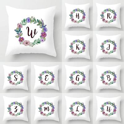 Personalized Letter Printed Pattern Pillowcase for Home Bedroom Living Room Sofa Decoration Throw Pillow Pillowcase