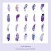 Feather Fantasy Retro Children’s Notebook Stickers - Cute PVC Set of 40