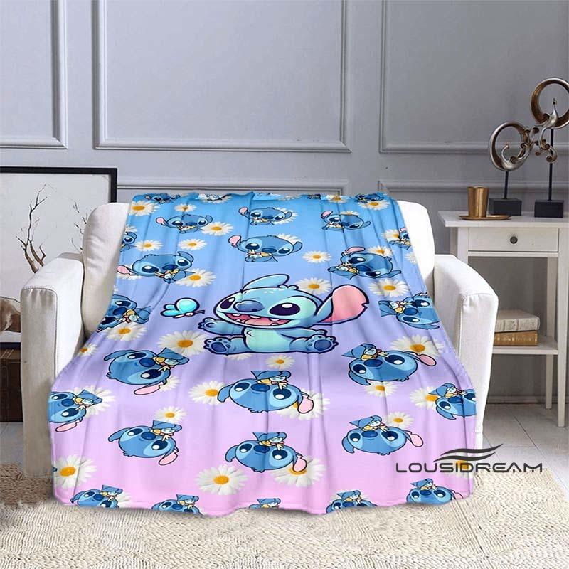 

The Pink Cartoon-themed (Stitch) Blanket Is Perfect for Naps, Sofas, Living Rooms, Offices, Bedrooms, and Other Similar Spaces. 75x90cm