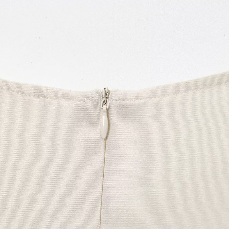 Kaslead New Women Clothes European and American Style Belt Design Sense White Sleeveless Dress 066175302