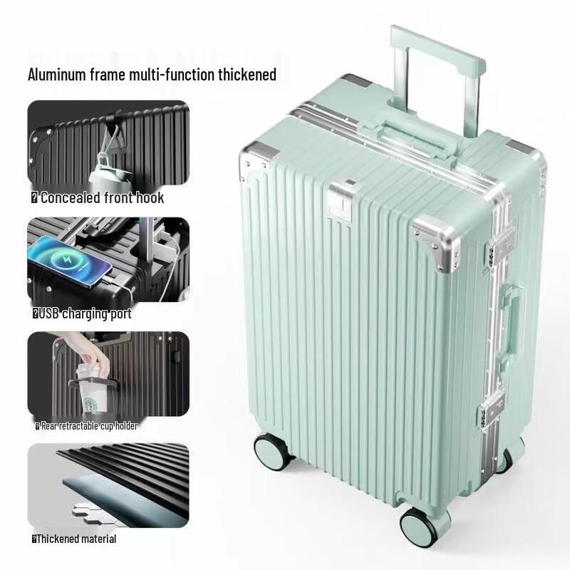 KarLot 016 Aluminum Frame Spinner Luggage 28 Inch