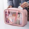 Trendy Large-Capacity PU Makeup Bag Set: Portable Three-Piece Cosmetic Organizer