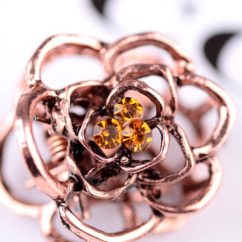 Korean hair accessories for women, diamond-encrusted retro hairpins, bangs clips, cherry twist