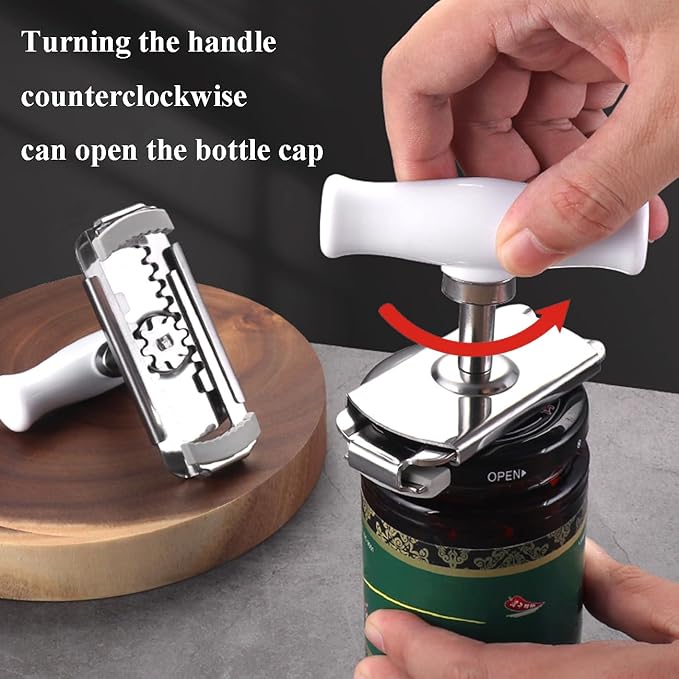 Jar Opener for Seniors with Arthritis & Weak Hands, Easy Twist Jar Openers, Adjustable Multifunctional Jar Lid Opener, Jar Bottle Cap Opener Gripper