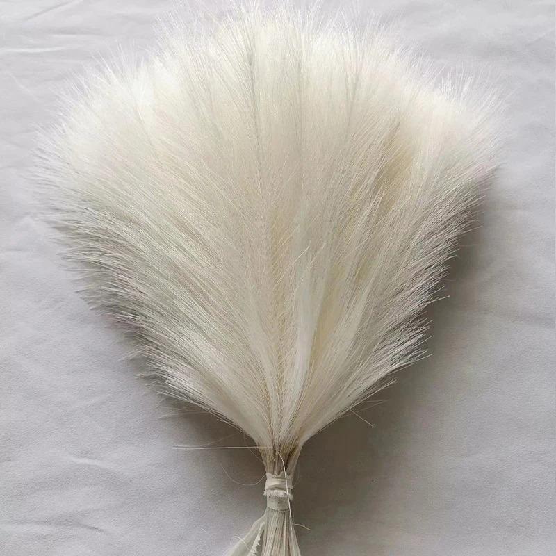 10/30Pcs Fluffy Pampas Grass Artificial Flowers Decoration for Wedding Boho Bouquet Party Home Vase Decor Fake Plant Reed Flower