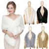 Winter Plush Shawl for Weddings and Evening Dresses